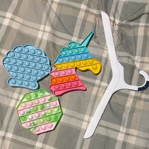 3 Colorful Pop It Fidget Toys Set